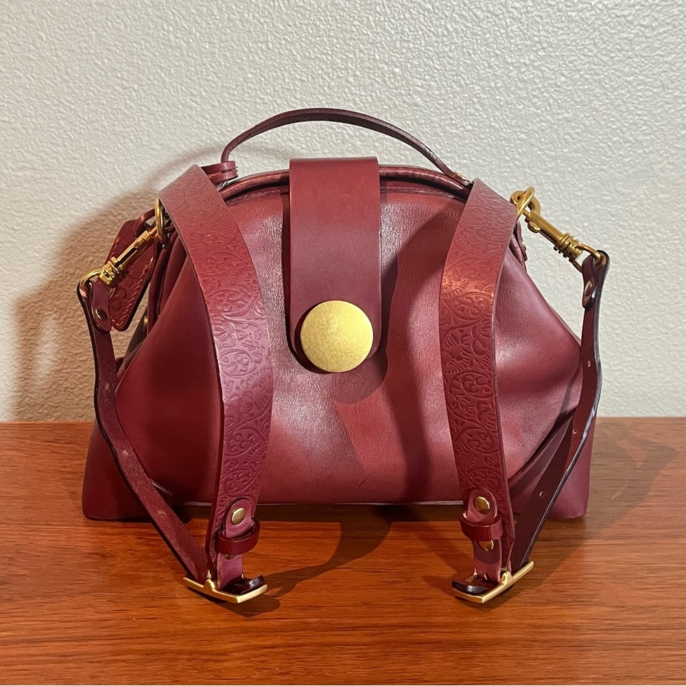 Old Trend “Modern Vintage” Leather Crossbody Mini Doctor Bag - Handmade - Picture 3 of 16